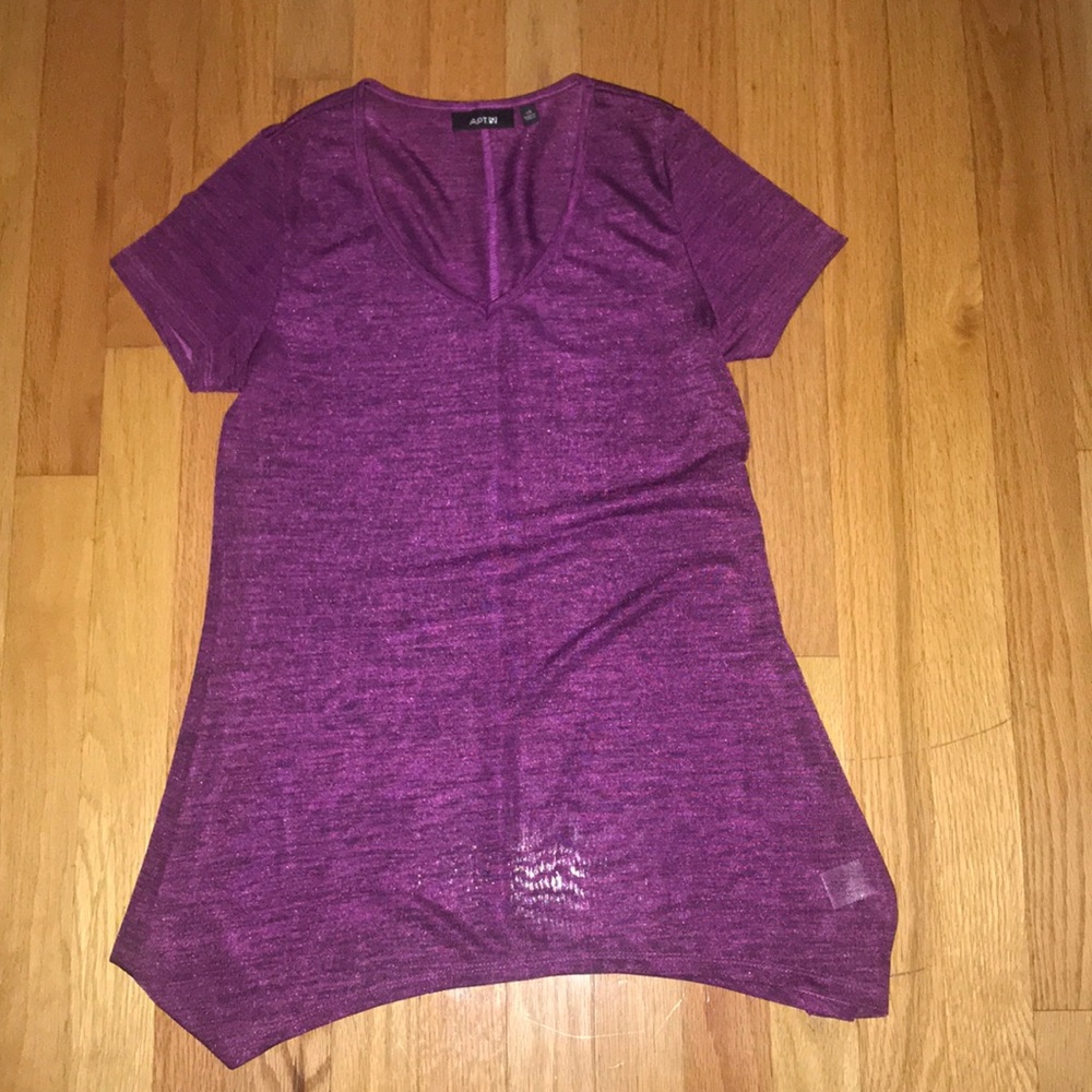 Purple mesh top